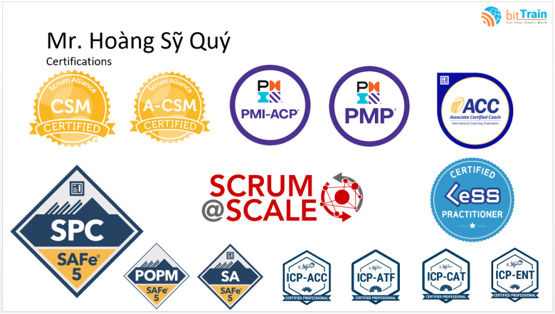 Đào tạo Scaled Agile (SAFe, LeSS, Scrum@Scale)