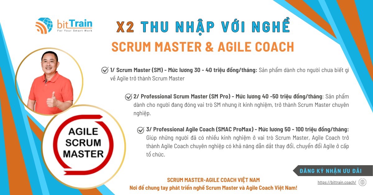 X2 THU NHẬP với Nghề SCRUM MASTER - AGILE COACH!